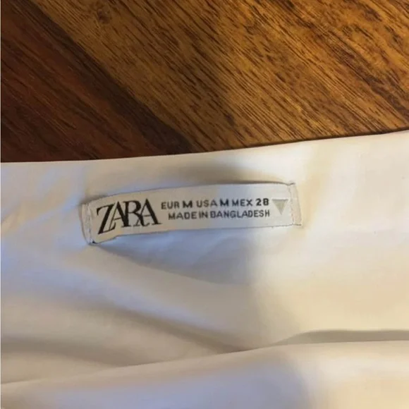 Zara White Cut-Out Fitted Midi Dress - Size M - Picture 3 of 3